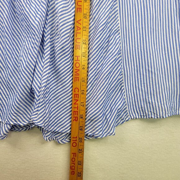 Tommy Bahama Blue White Striped Adjustable Strap Flowy Camisole Oversized Small - Picture 11 of 11